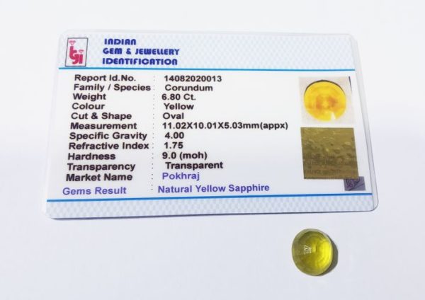 Yellow on sale sapphire name